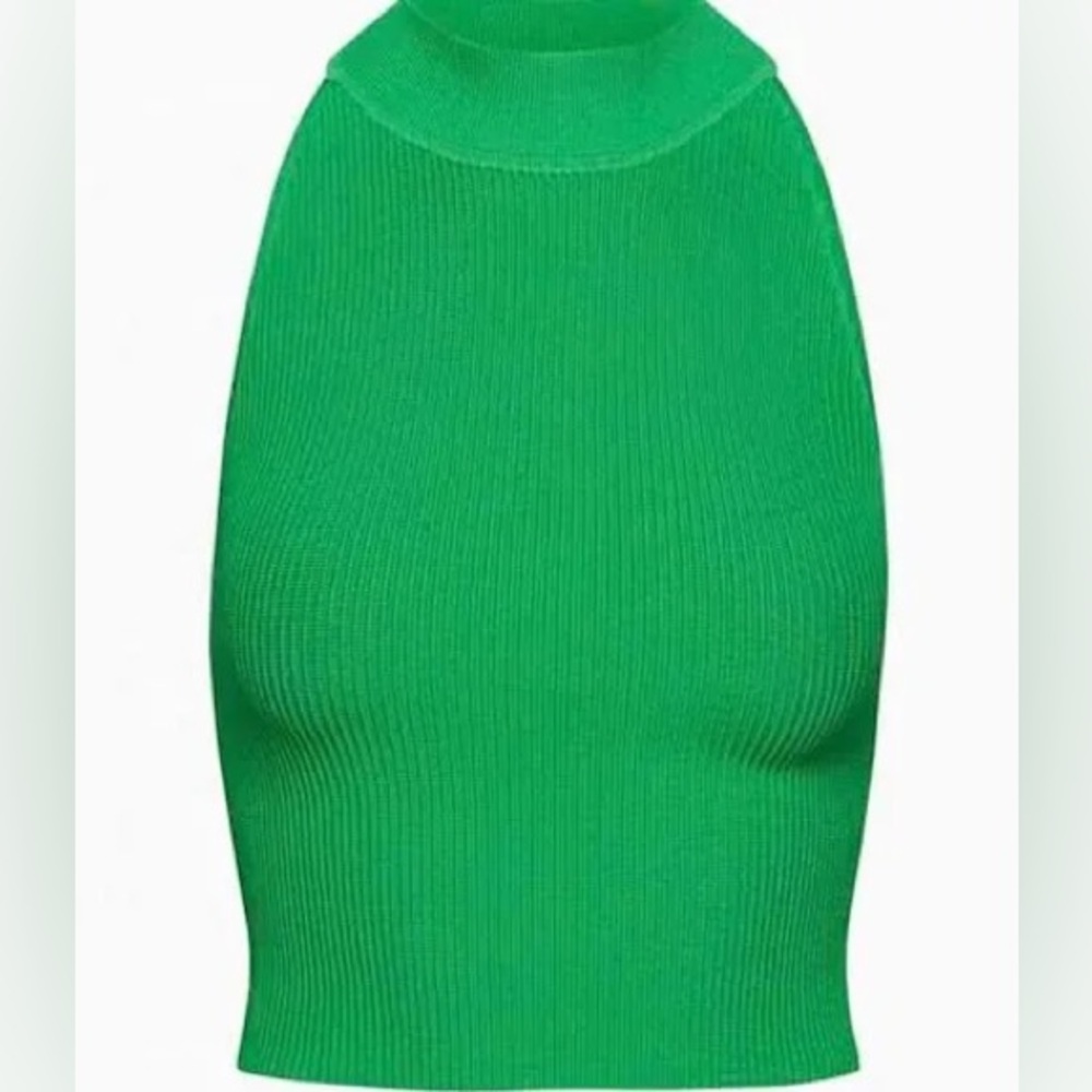 Aritizia Babaton size small high neck, sleeveless ribbed top.